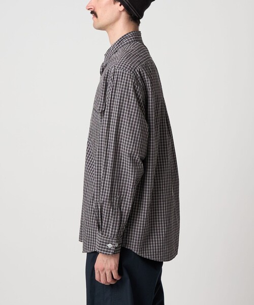 Steven Alan(スティーブンアラン)の「<Steven Alan> スモーキー チェック リバースシーム シャツ LOOSE(シャツ/ブラウス・メンズ・ブラック/グレー/モカ・S/M/L/XL)」の4枚目の写真