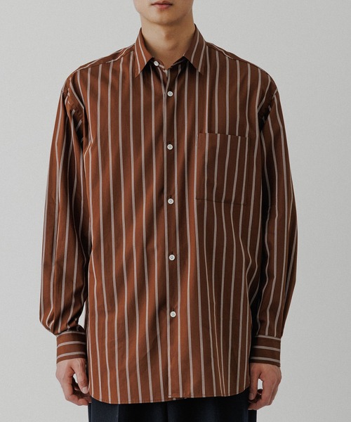 ADAM ET ROPE'(アダムエロペ)の「アソート ビッグシルエット レギュラーカラーシャツ(シャツ/ブラウス・メンズ・スミクロ/ブラック系その他/ブラウン系その他2/イエロー系その他2/ブラック系その他2・M/L)」の4枚目の写真