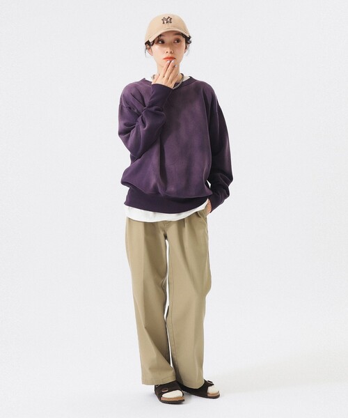 BEAMS BOY（ビームスボーイ）の「【別注】 WAREHOUSE & CO. × BEAMS BOY / ステンシル13 前V スウェット（スウェット・レディース・オフホワイト/ネイビー・ONE SIZE）」の8枚目の写真