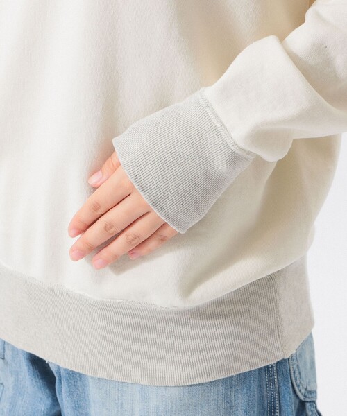 BEAMS BOY（ビームスボーイ）の「【別注】 WAREHOUSE & CO. / ステンシル13 前V スウェット（スウェット・レディース・オフホワイト/ネイビー・ONE SIZE）」の8枚目の写真