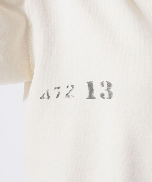 BEAMS BOY（ビームスボーイ）の「【別注】 WAREHOUSE & CO. / ステンシル13 前V スウェット（スウェット・レディース・オフホワイト/ネイビー・ONE SIZE）」の9枚目の写真