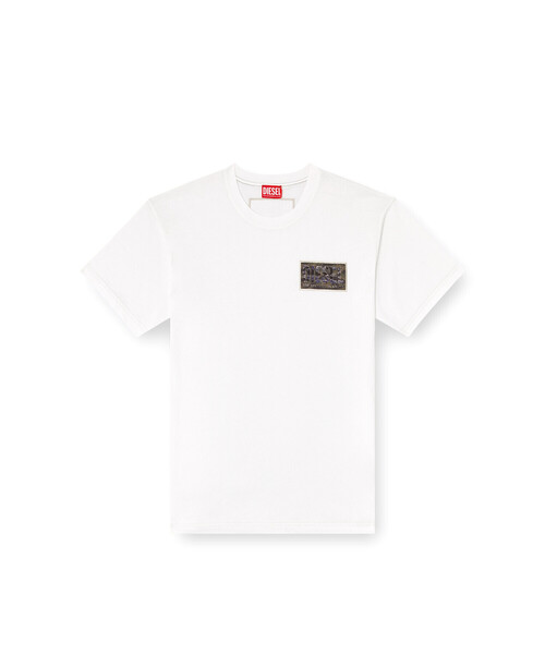 DIESEL(ディーゼル)の「メンズ Tシャツ T-NORM-T3(Tシャツ/カットソー・メンズ・ホワイト/ダークグリーン・MEDIUM/SMALL/X-LARGE/X-SMALL/XXX-LARGE/LARGE/XX-LARGE)」の5枚目の写真