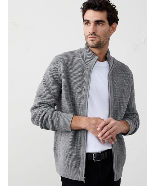 BANANA REPUBLIC FACTORY STORE(バナナリパブリック ファクトリーストア)の「BANANA REPUBLIC FACTORY STORE テクスチャードセータージャケット(カーディガン/ボレロ・メンズ・ワインレッド/グレー・S/L/XL/M)」の2枚目の写真