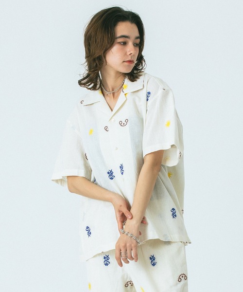 HLAADA for ROSEBUD)EMBROIDERED SHIRT（シャツ/ブラウス