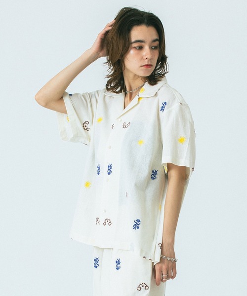 ブラウス シャツ (HLAADA for ROSEBUD)EMBROIDERED SHIRT レディース HLAADA for ROSEBUD)EMBROIDERED SHIRT（シャツ/ブラウス