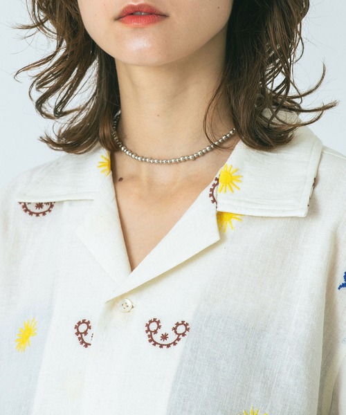 HLAADA for ROSEBUD)EMBROIDERED SHIRT（シャツ/ブラウス