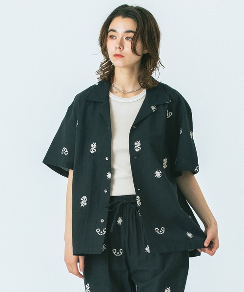HLAADA(フラーダ)の「(HLAADA for ROSEBUD)EMBROIDERED SHIRT(シャツ/ブラウス・レディース・ブラック/オフホワイト・ONE SIZE)」の14枚目の写真