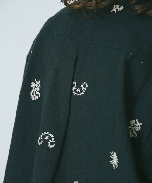 ブラウス シャツ (HLAADA for ROSEBUD)EMBROIDERED SHIRT レディース HLAADA for ROSEBUD)EMBROIDERED SHIRT（シャツ/ブラウス
