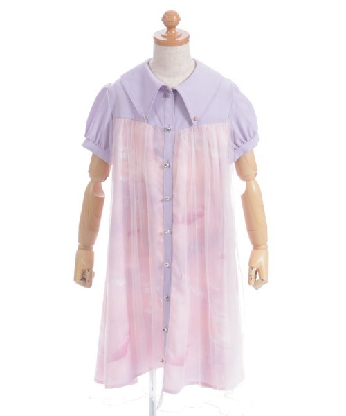 axes femme（アクシーズファム）の「スターリーチュールワンピース（ワンピース・キッズ・ネイビー/ラベンダー・MEDIUM/LARGE/X-LARGE）」の12枚目の写真