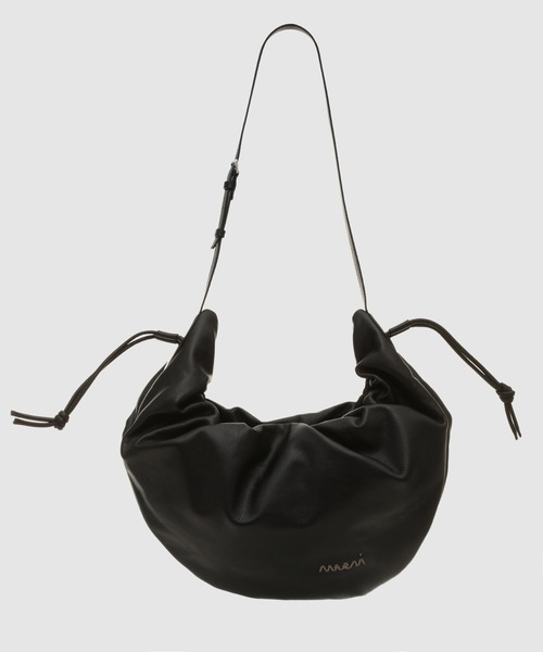MARNI ブラックショルダーバッグ SCRUNCHIE HOBO / ショルダーバッグ（ショルダーバッグ）｜MARNI