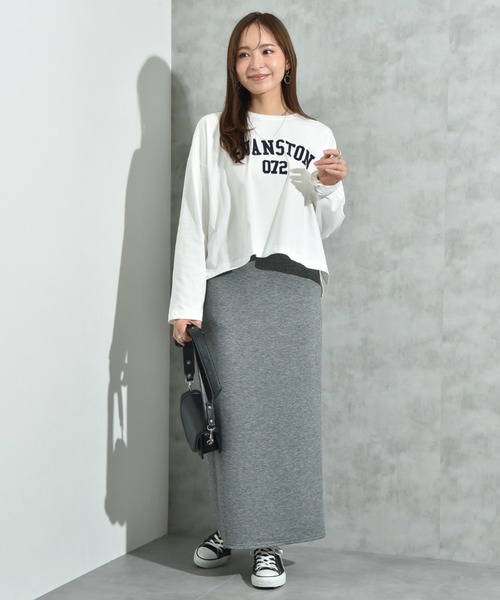 INTERPLANET（インタープラネット）の「スポンジリバーナロースカート（スカート・レディース・ブラック/チャコールグレー/グレー・FREE）」の6枚目の写真