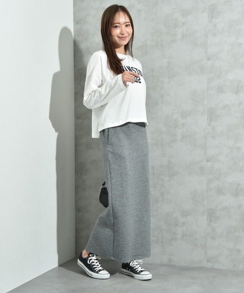 INTERPLANET（インタープラネット）の「スポンジリバーナロースカート（スカート・レディース・ブラック/チャコールグレー/グレー・FREE）」の5枚目の写真