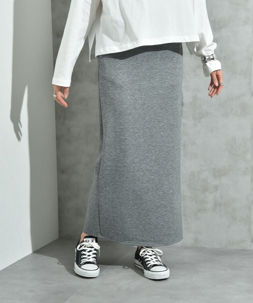 INTERPLANET（インタープラネット）の「スポンジリバーナロースカート（スカート・レディース・ブラック/チャコールグレー/グレー・FREE）」の11枚目の写真
