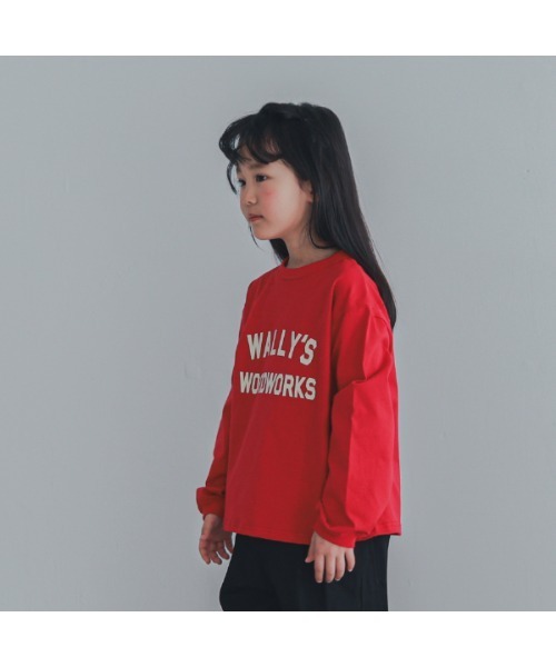 ZERO standerd（ゼロスタンダード）の「ゼロスタンダード WALLY　ロングＴシャツ（Tシャツ/カットソー・キッズ・ベージュ/レッド/チャコールグレー・110cm/120cm/130cm/140cm/150cm/160cm/100cm）」の3枚目の写真