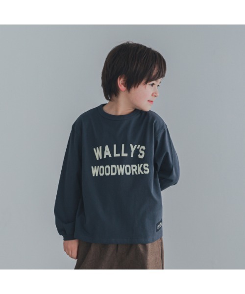 ZERO standerd（ゼロスタンダード）の「ゼロスタンダード WALLY　ロングＴシャツ（Tシャツ/カットソー・キッズ・ベージュ/レッド/チャコールグレー・110cm/120cm/130cm/140cm/150cm/160cm/100cm）」の2枚目の写真
