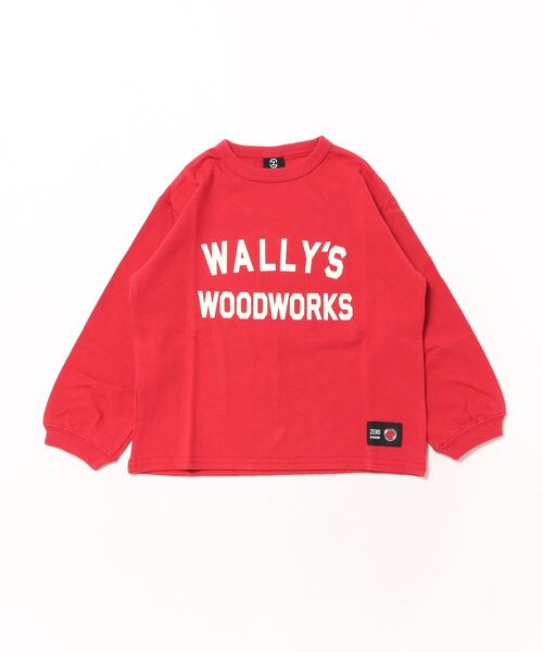 ZERO standerd（ゼロスタンダード）の「ゼロスタンダード WALLY　ロングＴシャツ（Tシャツ/カットソー・キッズ・ベージュ/レッド/チャコールグレー・110cm/120cm/130cm/140cm/150cm/160cm/100cm）」の6枚目の写真
