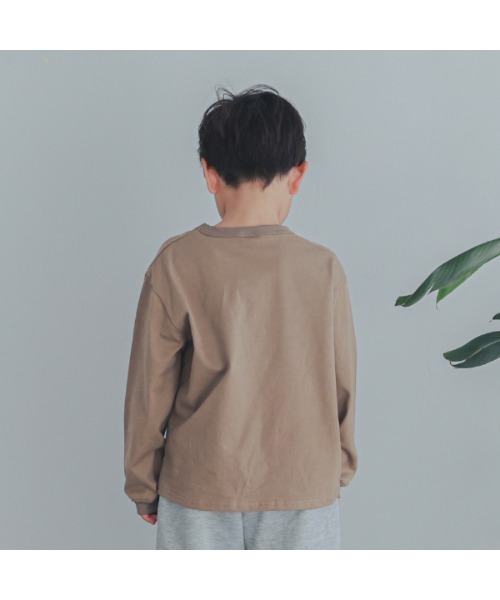ZERO standerd（ゼロスタンダード）の「ゼロスタンダード WALLY　ロングＴシャツ（Tシャツ/カットソー・キッズ・ベージュ/レッド/チャコールグレー・110cm/120cm/130cm/140cm/150cm/160cm/100cm）」の10枚目の写真