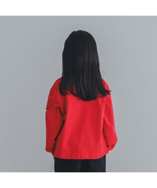 ZERO standerd（ゼロスタンダード）の「ゼロスタンダード WALLY　ロングＴシャツ（Tシャツ/カットソー・キッズ・ベージュ/レッド/チャコールグレー・110cm/120cm/130cm/140cm/150cm/160cm/100cm）」の11枚目の写真