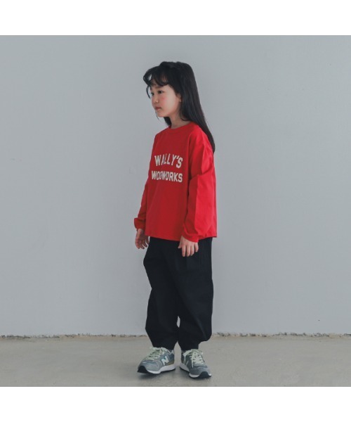 ZERO standerd（ゼロスタンダード）の「ゼロスタンダード WALLY　ロングＴシャツ（Tシャツ/カットソー・キッズ・ベージュ/レッド/チャコールグレー・110cm/120cm/130cm/140cm/150cm/160cm/100cm）」の5枚目の写真