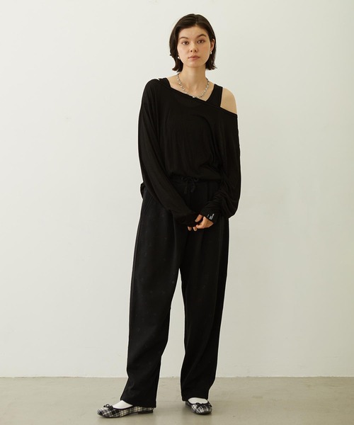 MILKFED.(ミルクフェド)の「LAYERED LOOK L/S TOP(Tシャツ/カットソー・レディース・ブラック/ライトピンク/ホワイト・ONE SIZE)」の15枚目の写真