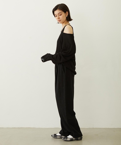 MILKFED.(ミルクフェド)の「LAYERED LOOK L/S TOP(Tシャツ/カットソー・レディース・ブラック/ライトピンク/ホワイト・ONE SIZE)」の16枚目の写真