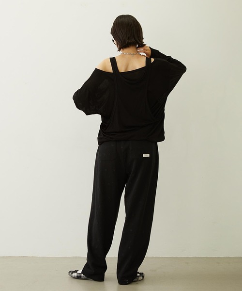 MILKFED.(ミルクフェド)の「LAYERED LOOK L/S TOP(Tシャツ/カットソー・レディース・ブラック/ライトピンク/ホワイト・ONE SIZE)」の21枚目の写真