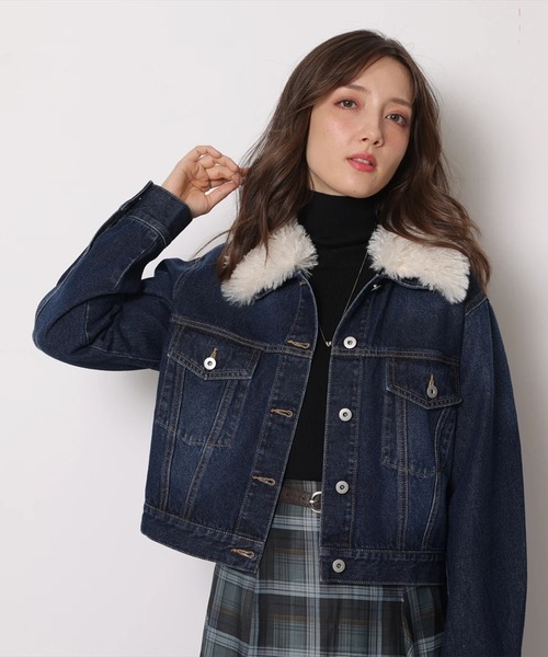 アプワイザーリッシェクリーム色 ファー風ジャケット Apuweiser-riche（アプワイザー・リッシェ） │【公式通販