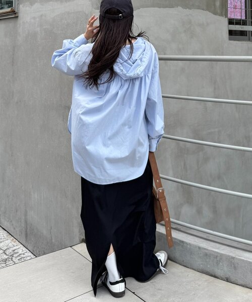 CIAOPANIC TYPY（チャオパニックティピー）の「光沢ナイロンリメイク風ミリタリースカート（スカート・レディース・ブラック/カーキ/ブラウン・LARGE/MEDIUM/SMALL）」の20枚目の写真