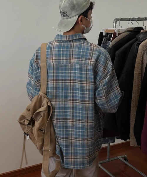 link lot(リンクロット)の「ダブルポケットチェックシャツ(シャツ/ブラウス・メンズ・レッド系その他/ブルー系その他/イエロー系その他・M)」の7枚目の写真