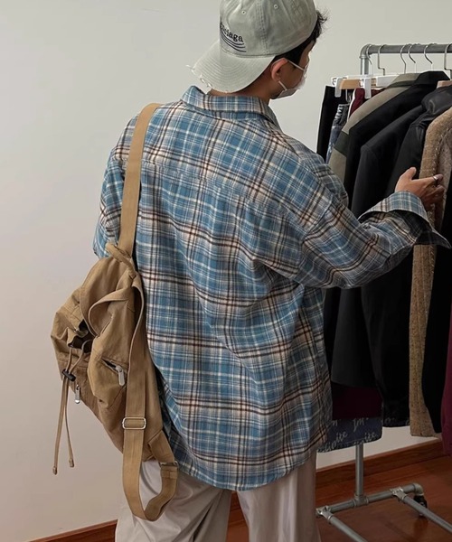 link lot(リンクロット)の「ダブルポケットチェックシャツ(シャツ/ブラウス・メンズ・レッド系その他/ブルー系その他/イエロー系その他・M)」の8枚目の写真