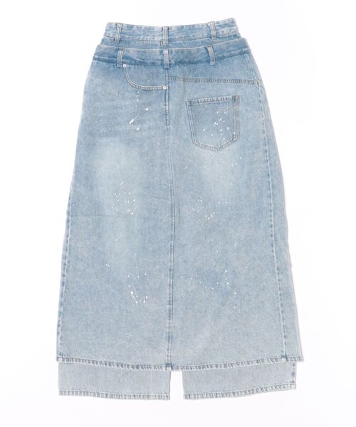 AULA AILA(アウラアイラ)の「レイヤードペイントデニム(デニムパンツ・レディース・ブルー・FREE)」の16枚目の写真