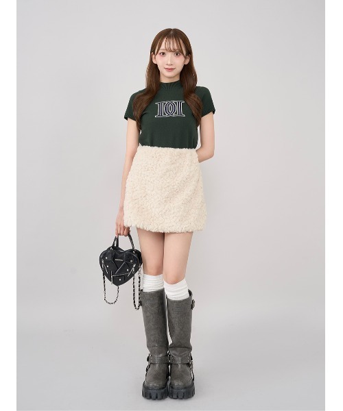 新品タグつき ダーリッチ DDロゴベーシックニットトップス フリー ベージュ F ダーリッチ Darich DDロゴベーシックニットトップス （ベージュ