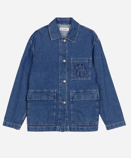 marimekko(マリメッコ)の「【Maridenim】 Poweri Unikko / jacket(デニムジャケット・レディース・インディゴブルー・SMALL)」の1枚目の写真