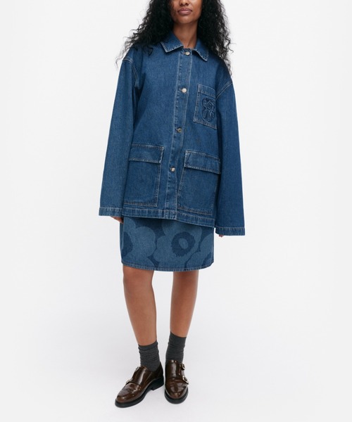 marimekko(マリメッコ)の「【Maridenim】 Poweri Unikko / jacket(デニムジャケット・レディース・インディゴブルー・SMALL)」の2枚目の写真
