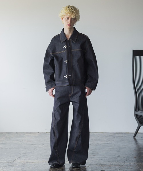 HARE ファイヤーマンバックル ジャケット ファー襟 HARE ファイヤーマンバックル ジャケット ファー襟 HARE