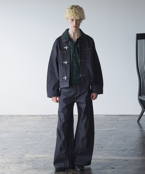 HARE ファイヤーマンバックルデニムブルゾン SET UP対応】ファイヤーマンバックルデニムブルゾン(HARE)（デニム