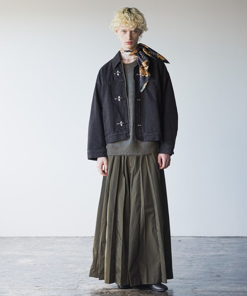 SET UP対応】ファイヤーマンバックルデニムブルゾン(HARE)（デニム