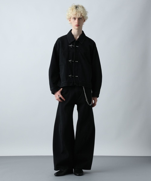 HARE ファイヤーマンバックル ジャケット ファー襟 HARE ファイヤーマンバックル ジャケット ファー襟 HARE