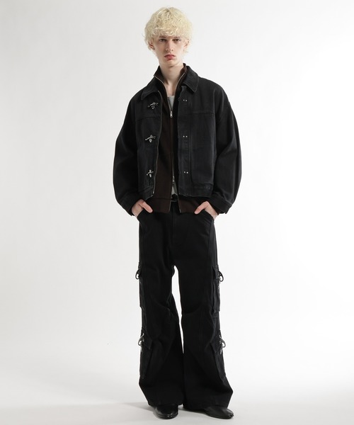 HARE(ハレ)の「【SET UP対応】ファイヤーマンバックルデニムブルゾン(HARE)(デニムジャケット・メンズ・ブルー系その他/ホワイト/ブラック系その他・FREE/SMALL/MEDIUM)」の5枚目の写真