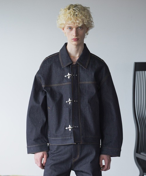 Has2sons ファイヤーマンジャケット SET UP対応】ファイヤーマンバックルデニムブルゾン(HARE)（デニム