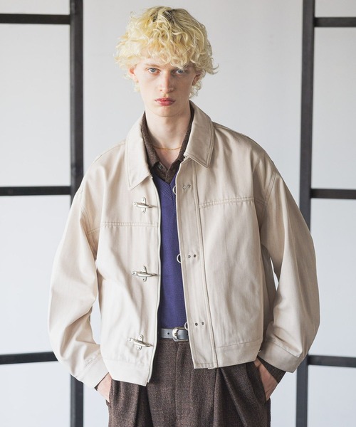 SET UP対応】ファイヤーマンバックルデニムブルゾン(HARE)（デニム