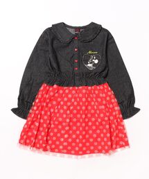 Disney（ディズニー）の「ディズニー デニムシャツ ドッキングワンピース 0768K（ワンピース・キッズ）」