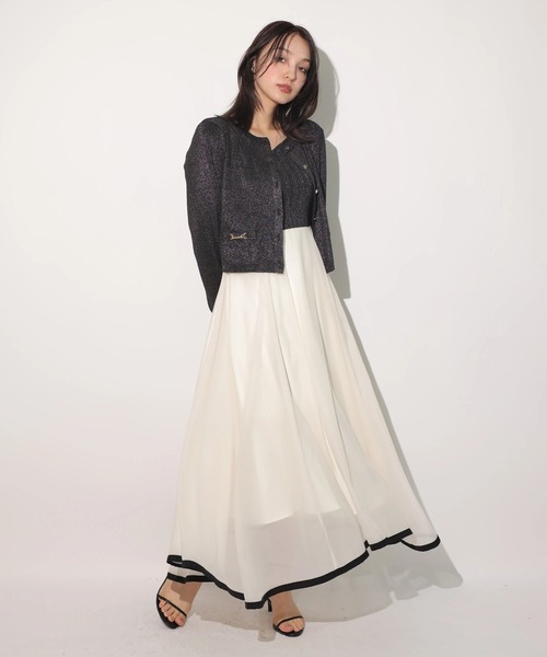 Rirandture（リランドチュール）の「金釦ラメカーディガン（ニット/セーター・レディース・チャコールグレー/ブラック/グレイッシュベージュ/ライトグレー・2）」の12枚目の写真