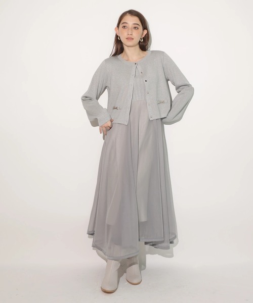 金釦ラメカーディガン（ニット/セーター）｜Rirandture（リランド