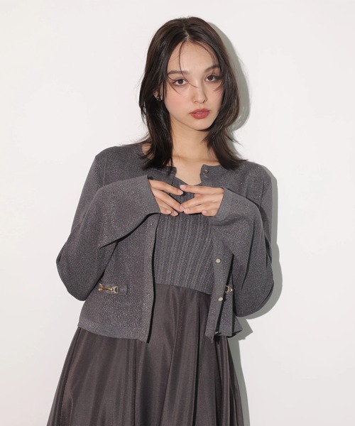 金釦ラメカーディガン（ニット/セーター）｜Rirandture（リランド