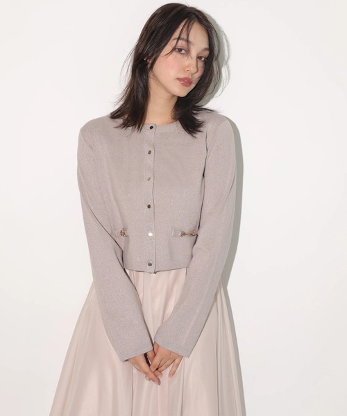 金釦ラメカーディガン（ニット/セーター）｜Rirandture（リランド