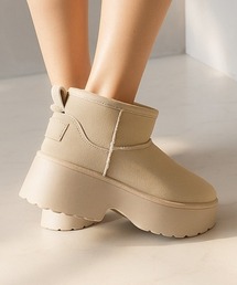 VIVIAN | もふぽか厚底7cmチャンキーヒールムートンブーツ(ブーツ)