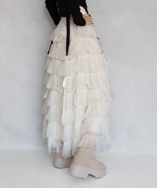 VIVIAN(ヴィヴィアン)の「もふぽか厚底7cmチャンキーヒールムートンブーツ(ブーツ・レディース・ベージュ/キャメル/ブラック・M/S/LL/L)」の18枚目の写真