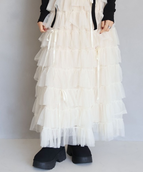 VIVIAN(ヴィヴィアン)の「もふぽか厚底7cmチャンキーヒールムートンブーツ(ブーツ・レディース・ベージュ/キャメル/ブラック・M/S/LL/L)」の12枚目の写真