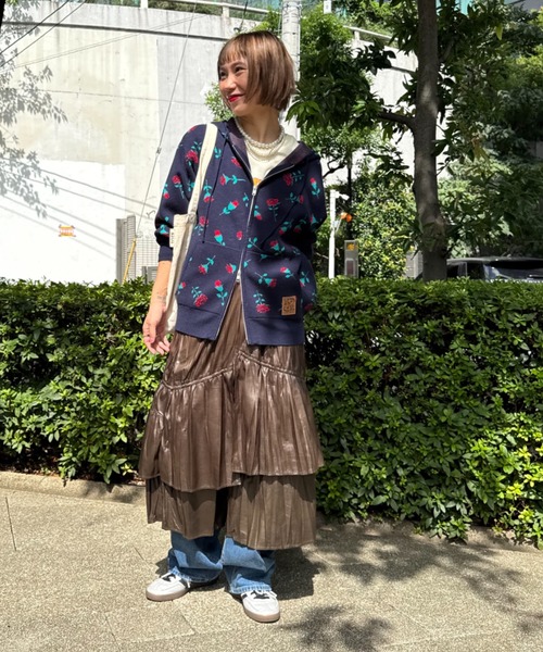 RODEO CROWNS WIDE BOWL（ロデオクラウンズワイドボウル）の「レザーライクフリルティアードスカート（スカート・レディース・ブラック/ブラウン/カーキ・FREE）」の20枚目の写真